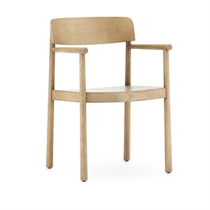 Krzesło do Jadalni Normann Copenhagen Timb z Brązowym Podłokietnikiem