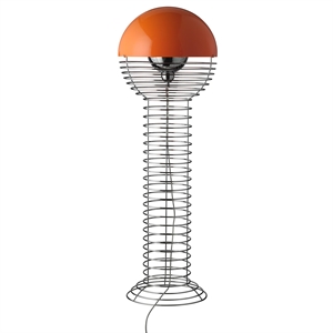 Verpan Wire Lampa Podłogowa Chrom/ Pomarańczowa