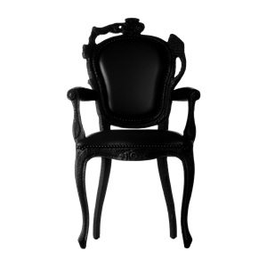 Krzesło do Jadalni Moooi Smoke z Podłokietnikiem, Czarny